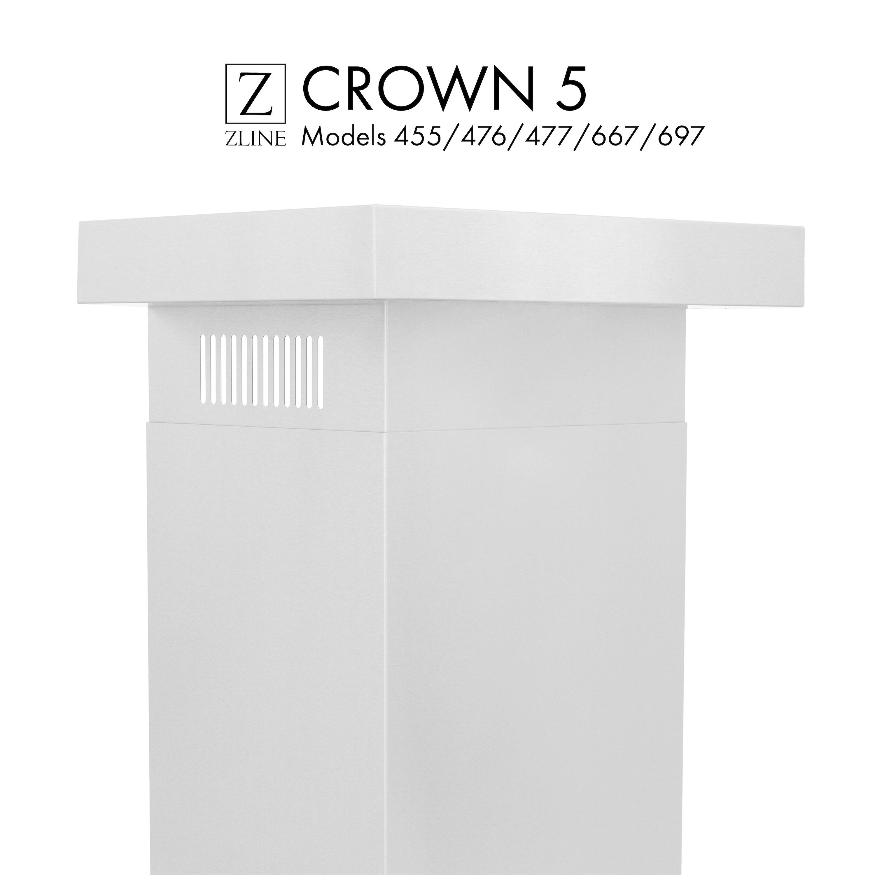 ZLINE Crown Molding #5 For Wall Range Hood (CM5-455/476/477/667/697)