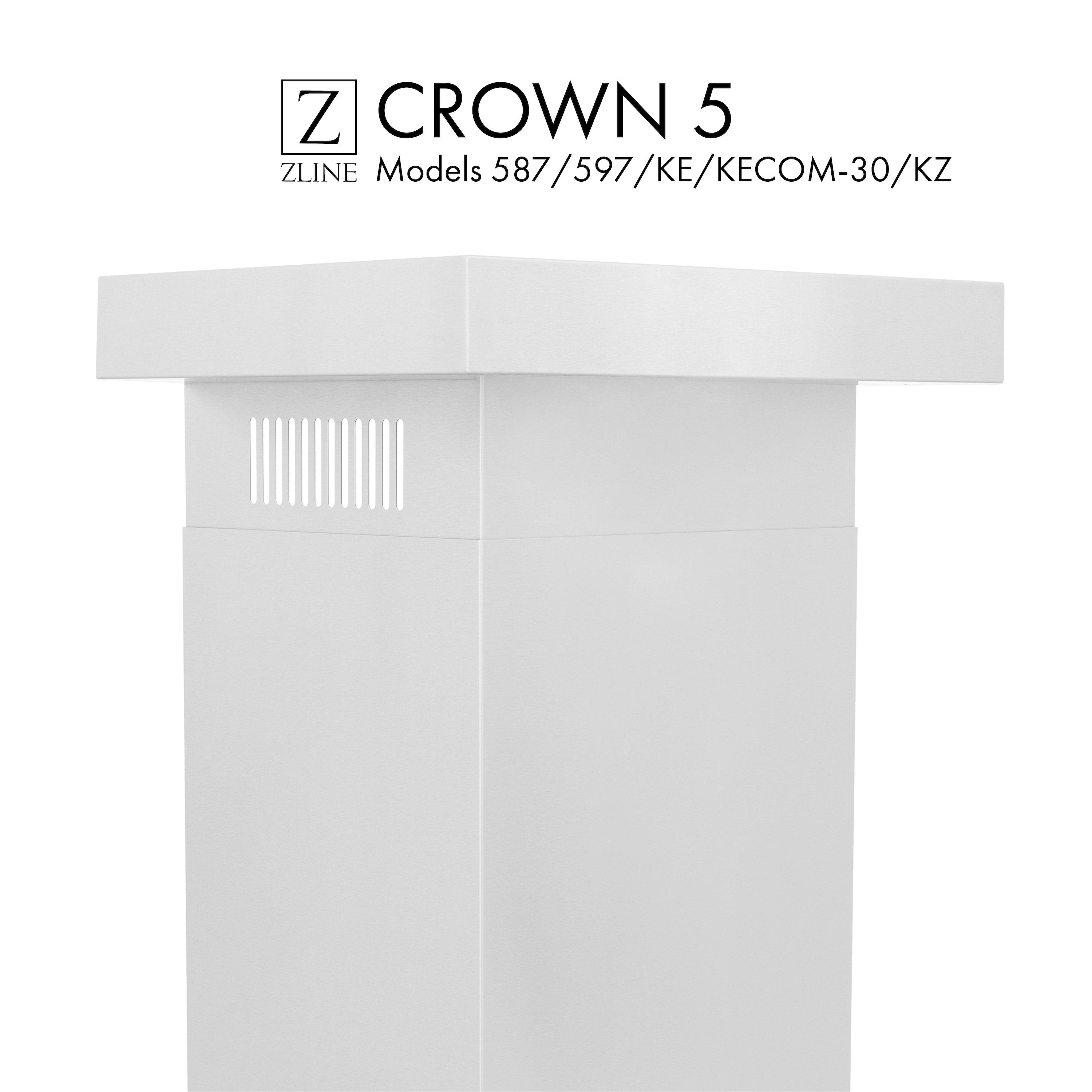 ZLINE Crown Molding Profile 5 for Wall Mount Range Hood (CM5-587/597/KE/KECOM-30/KZ)