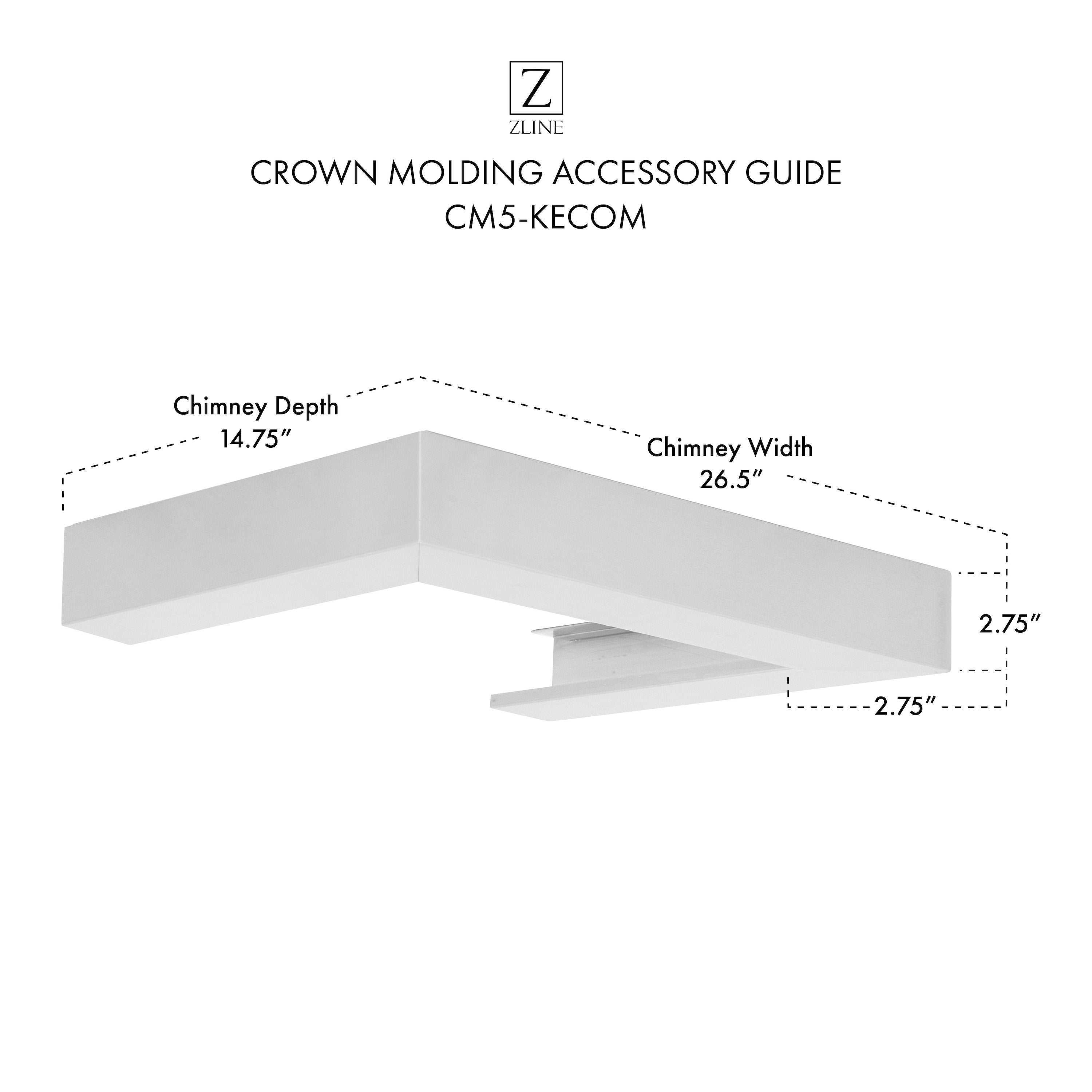 ZLINE Crown Molding Profile 5 for Wall Mount Range Hood (CM5-KECOM-304)