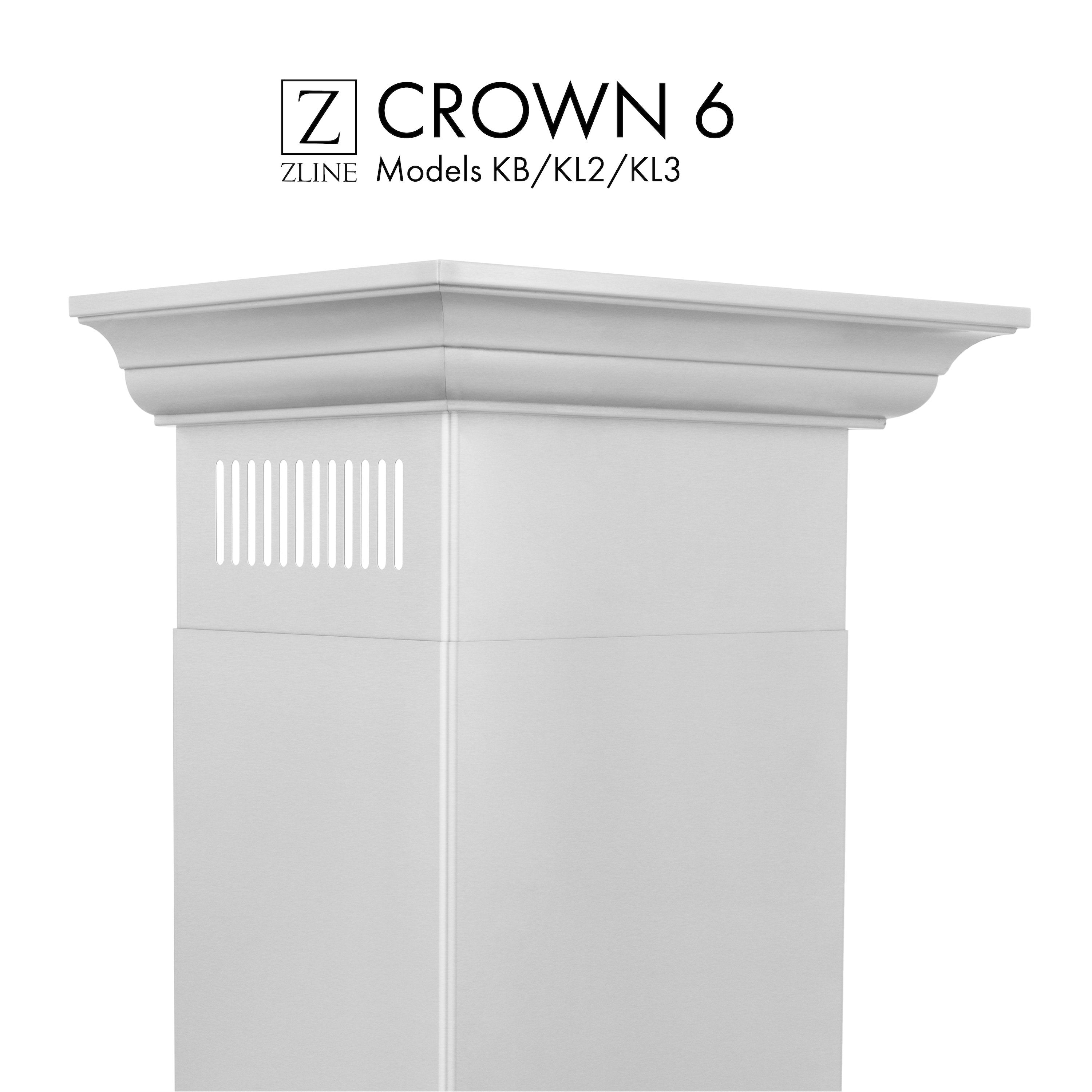 ZLINE Crown Molding Profile 6 for Wall Mount Range Hood (CM6-KB/KL2/KL3)