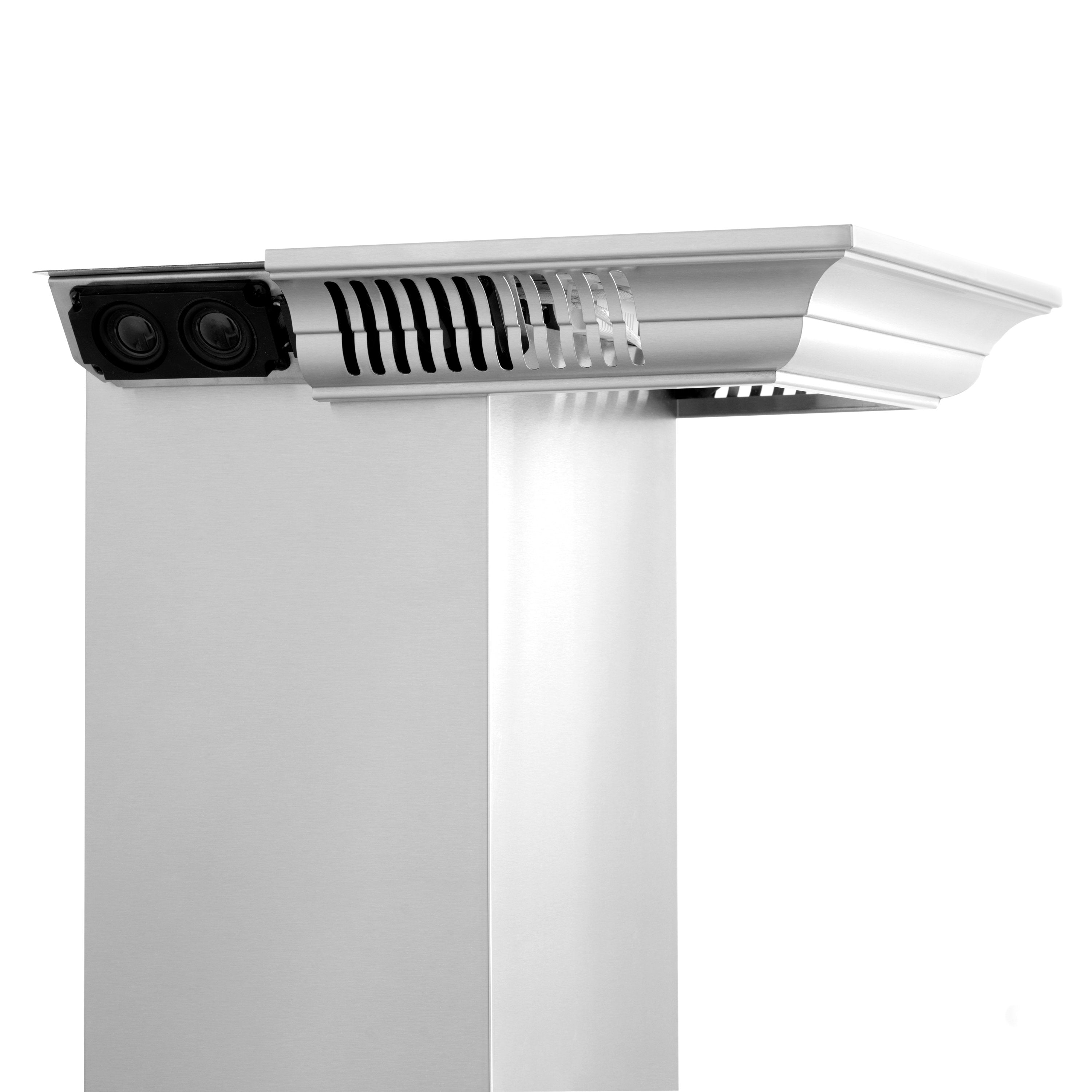 36" ZLINE CrownSound‚ Ducted Vent Wall Mount Range Hood in Stainless Steel with Built-in Bluetooth Speakers (KF1CRN-BT-36)