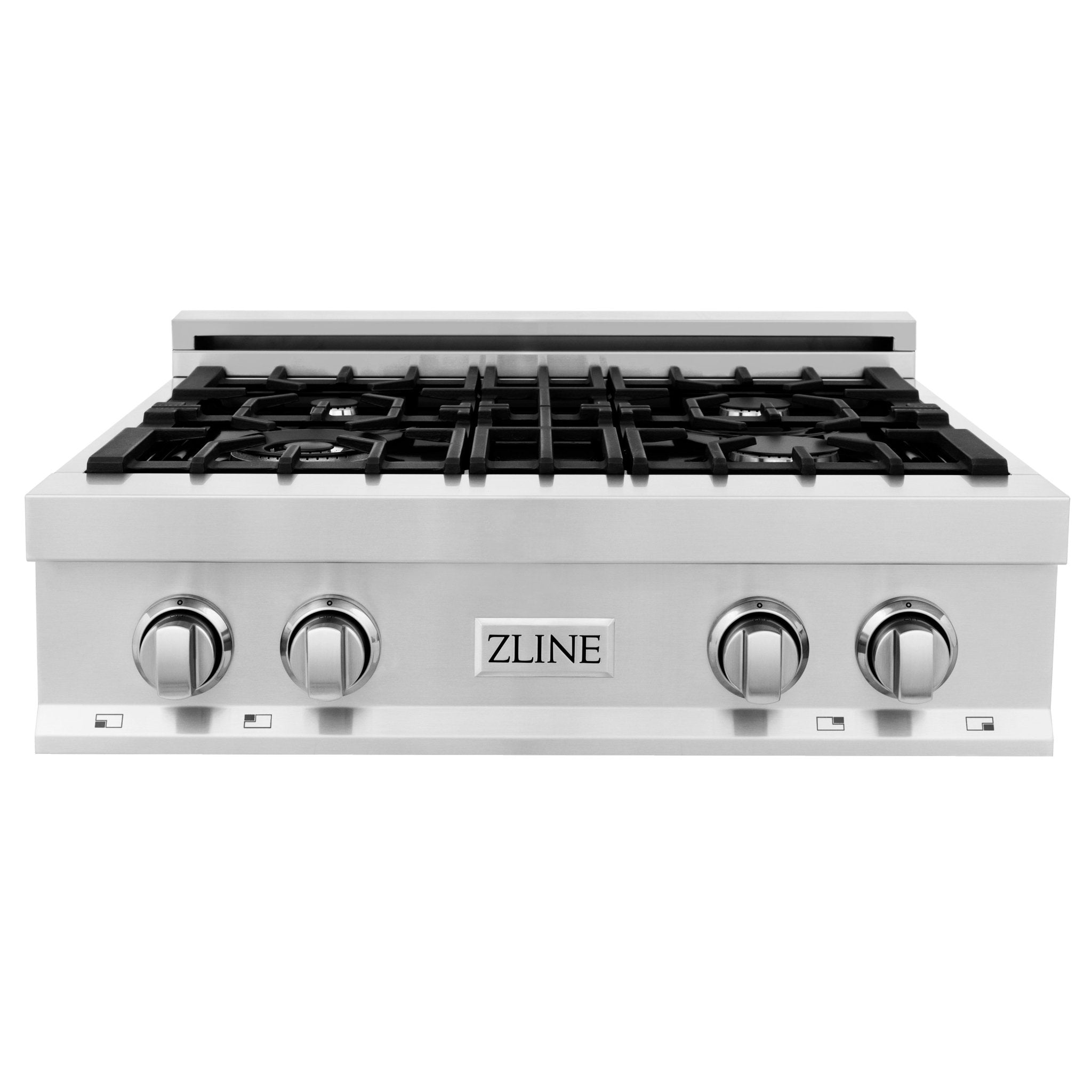 ZLINE 30" Porcelain Gas Stovetop with 4 Gas Burners (RT30) Available with Brass Burners - Rustic Kitchen & Bath - Rangetops - ZLINE Kitchen and Bath