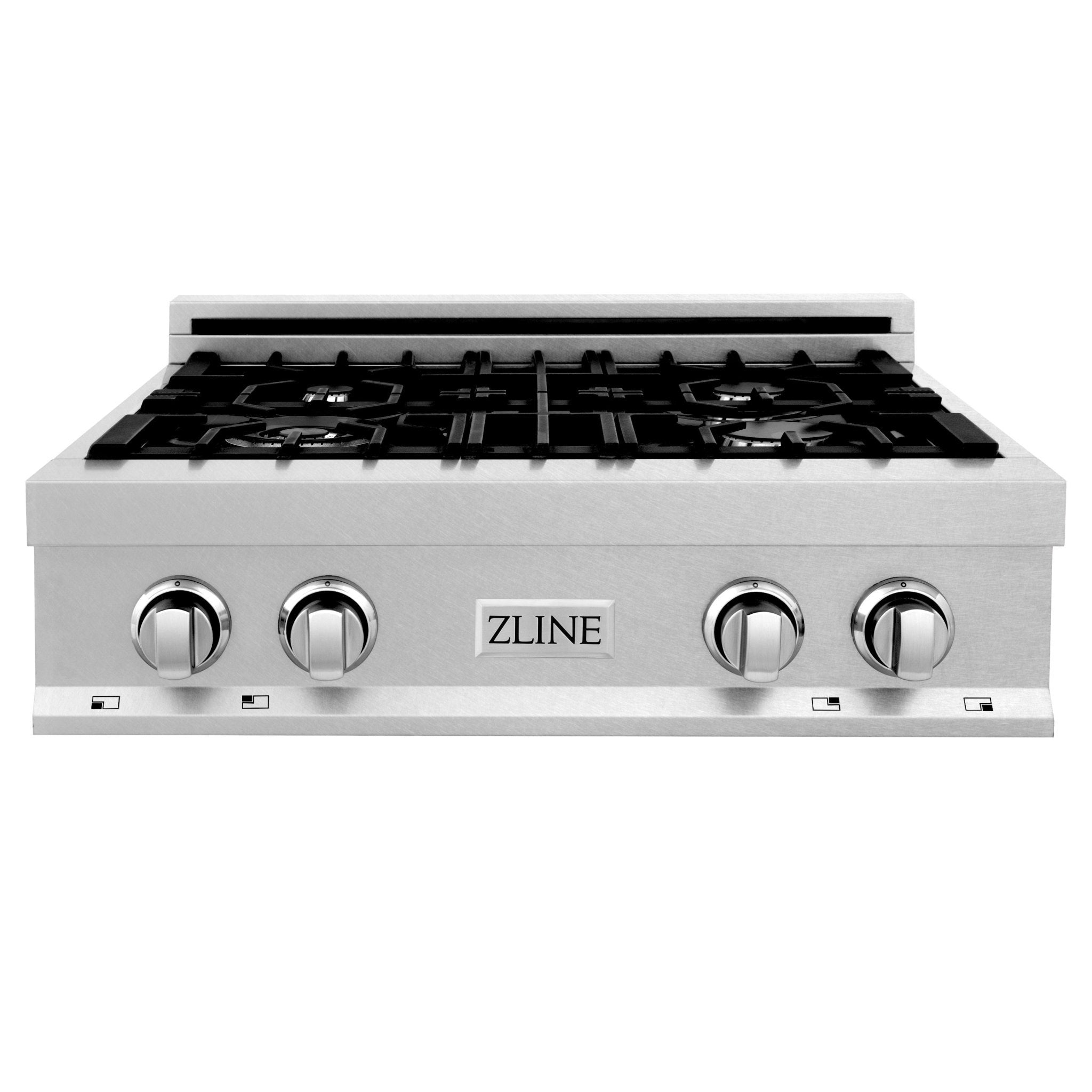 ZLINE 30" Porcelain Rangetop in DuraSnow√∞ Stainless Steel with 4 Gas Burners (RTS-30) - Rustic Kitchen & Bath - ZLINE Kitchen and Bath