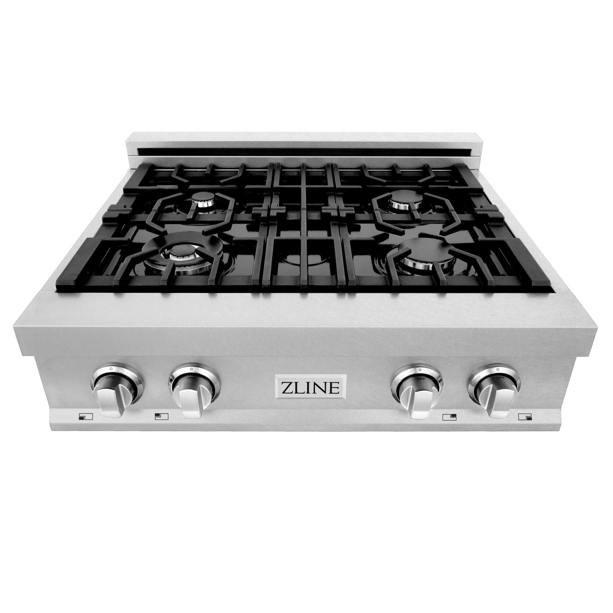 ZLINE 30" Porcelain Rangetop in DuraSnow√∞ Stainless Steel with 4 Gas Burners (RTS-30) - Rustic Kitchen & Bath - ZLINE Kitchen and Bath