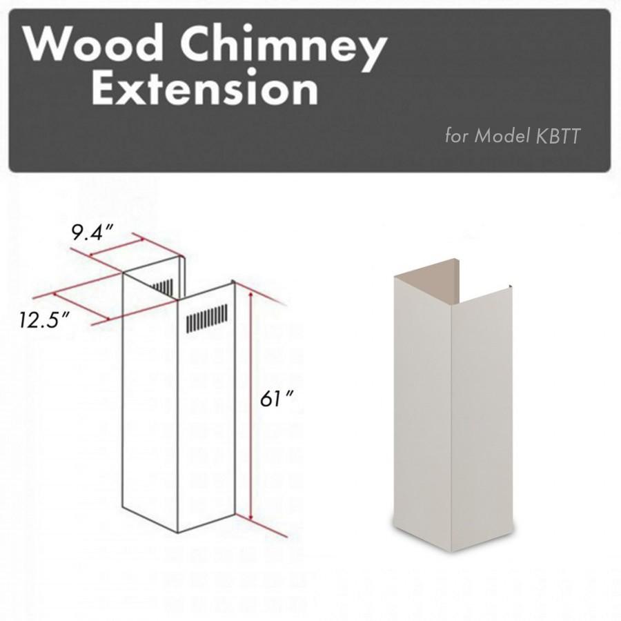 ZLINE Kitchen and Bath, ZLINE 61" Wooden Chimney Extension for Ceilings up to 12.5 ft. (KBTT-E), KBTT-E,