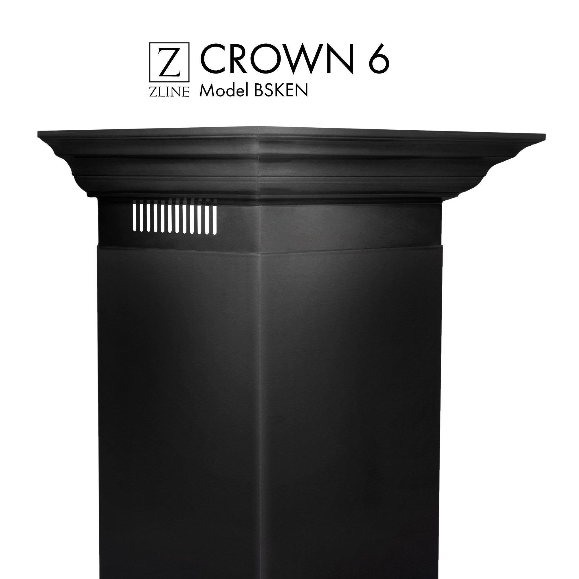 Rustic Kitchen & Bath, ZLINE Crown Molding Profile 6 for Wall Mount Range Hood (CM6-BSKEN), CM6-BSKEN,