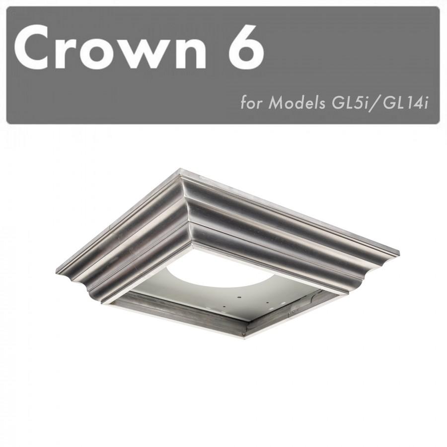 ZLINE Kitchen and Bath, ZLINE Crown Molding Profile 6 for Wall Mount Range Hoods (CM6-GL5i), CM6-GL5i,