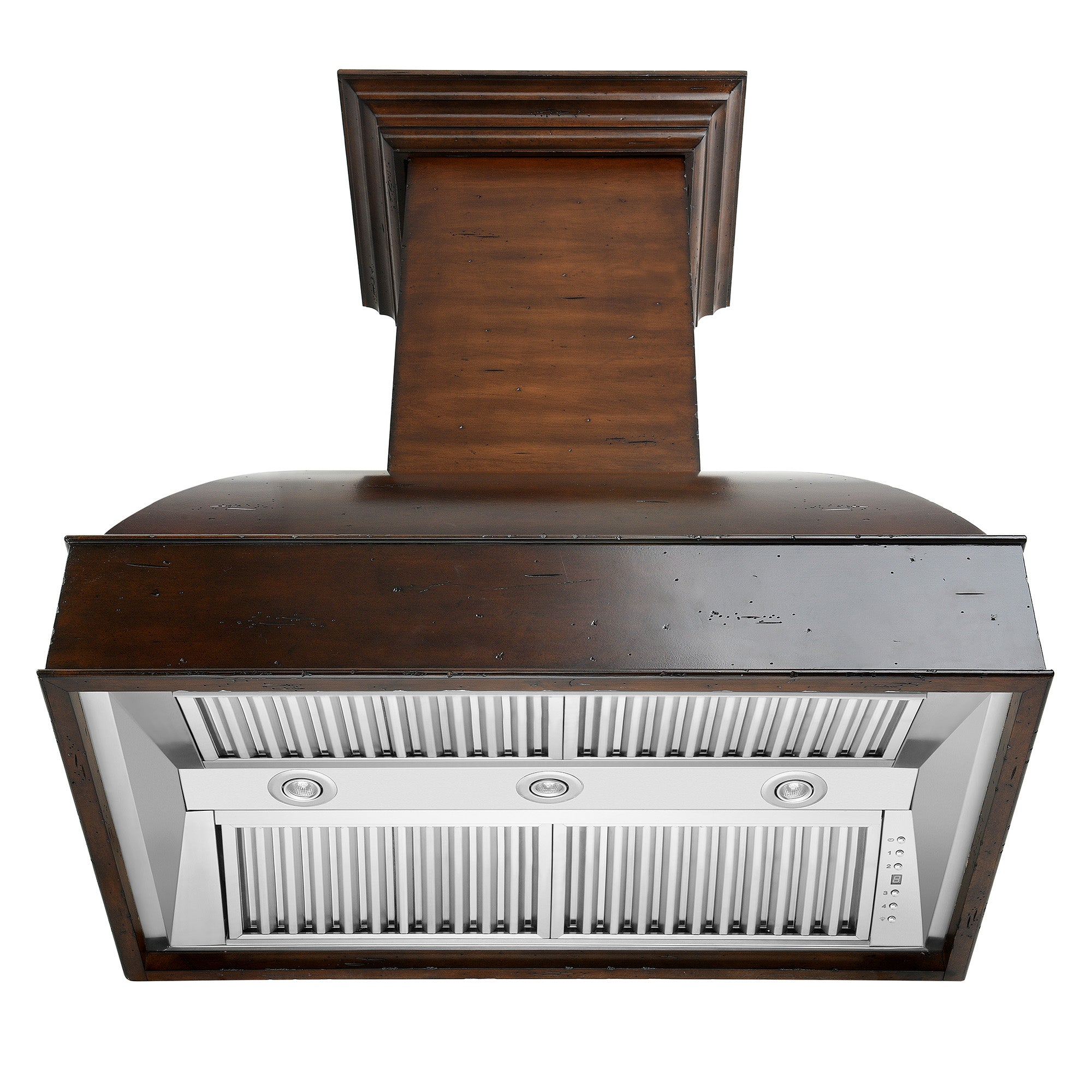 ZLINE 30" Wooden Wall Mount Range Hood in Walnut and Hamilton - Includes  Remote Motor (369WH-RD-30)