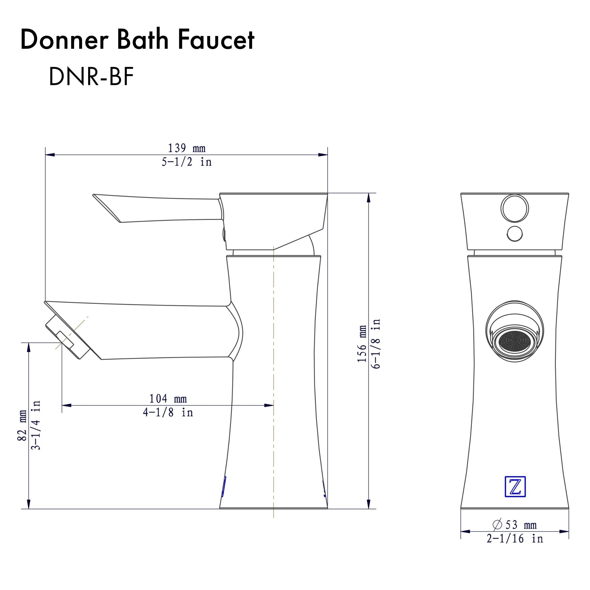 ZLINE Kitchen and Bath, ZLINE Donner Bath Faucet in Chrome (DNR-BF-CH), DNR-BF-CH,