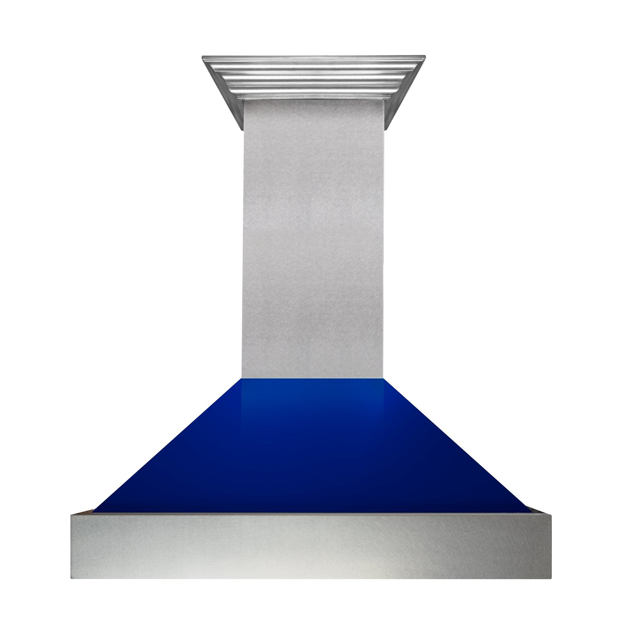 ZLINE Kitchen and Bath, ZLINE ZLINE DuraSnow Stainless Steel¨ Range Hood with Blue Gloss Shell (8654BG), 8654BG-30,