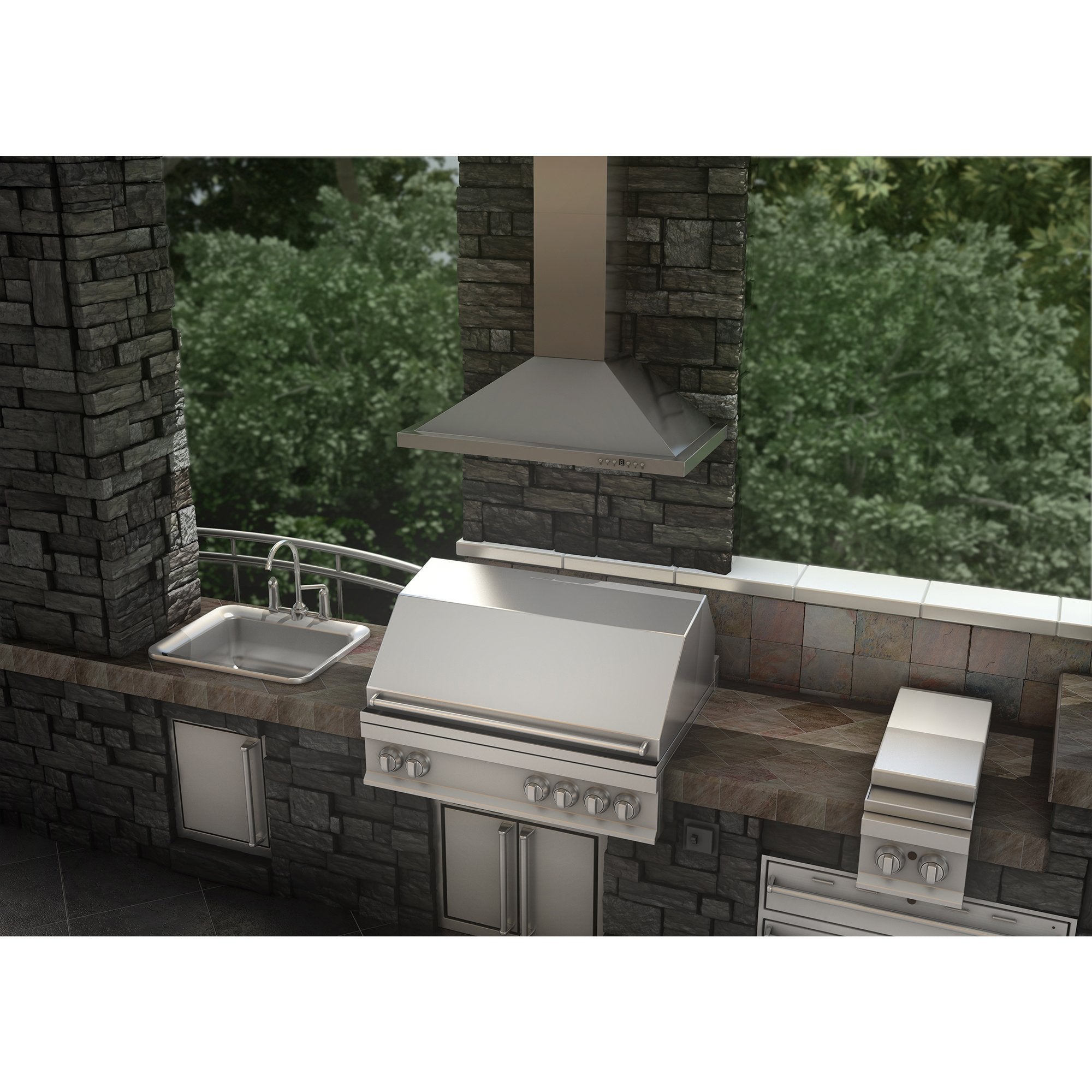 ZLINE Kitchen and Bath, ZLINE Outdoor-Approved Wall Mount Range Hood in Stainless Steel (KB-304), KB-304-30,