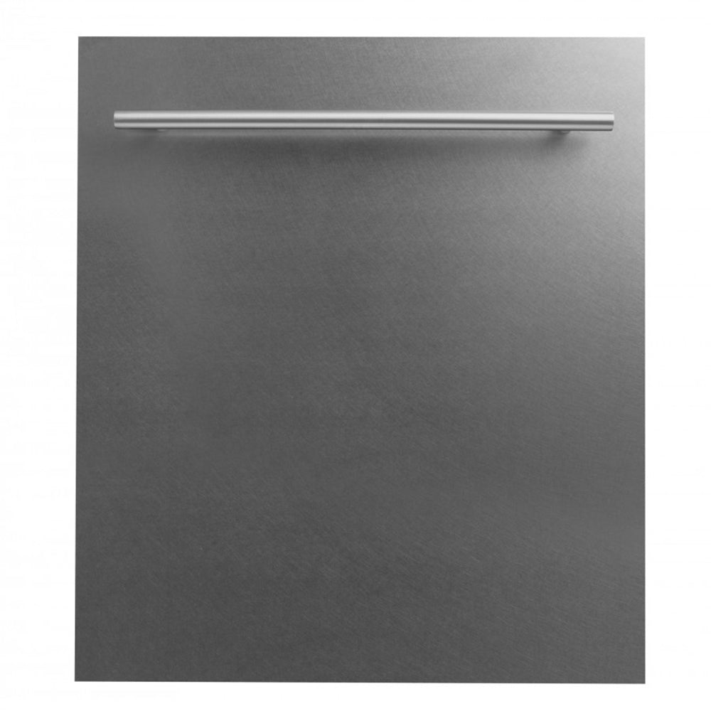 ZLINE 24 in. Fingerprint Resistant Top Control Dishwasher with Stainless Steel Tub and Modern Style Handle, 52dBa (DW-SN-24)
